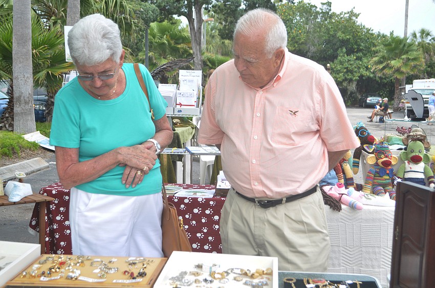 Marie and Durante Rizzuto browse cocktail jewelry