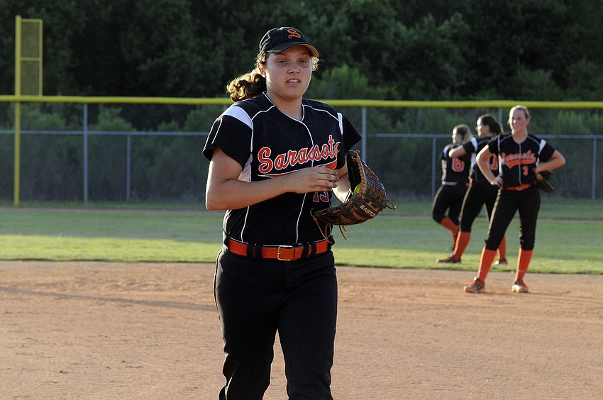 Senior Shelby Thorpe plays first base for the Lady Sailors.
