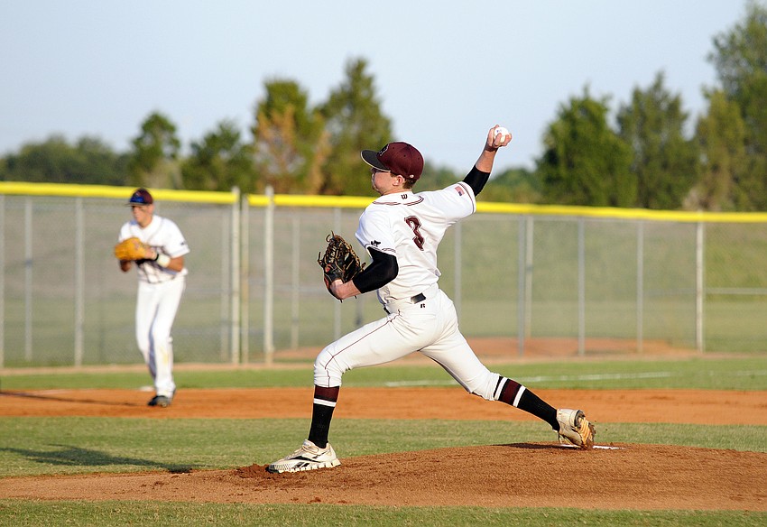 Senior Brooks Norton pitched a complete game, allowing four hits and a walk while striking out seven.