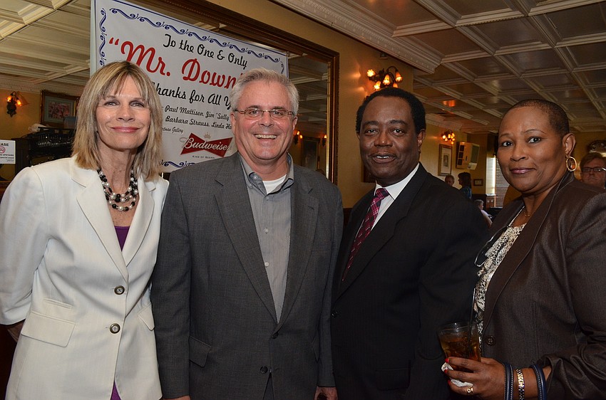 Mayor Suzanne Atwell, Danny Bilyeu, Bishop Henry Porter and Gail Moore