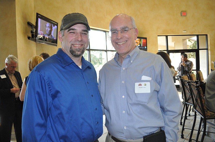 Chris Neumann, a North Carolina native and third prizewinner in the unscripted category, with his father, Kirk