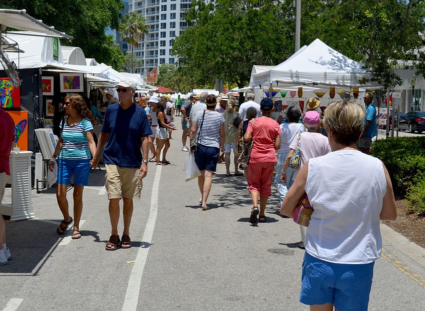 Crowds lined the streets for the annual Downtown Sarasota Craft Festival.