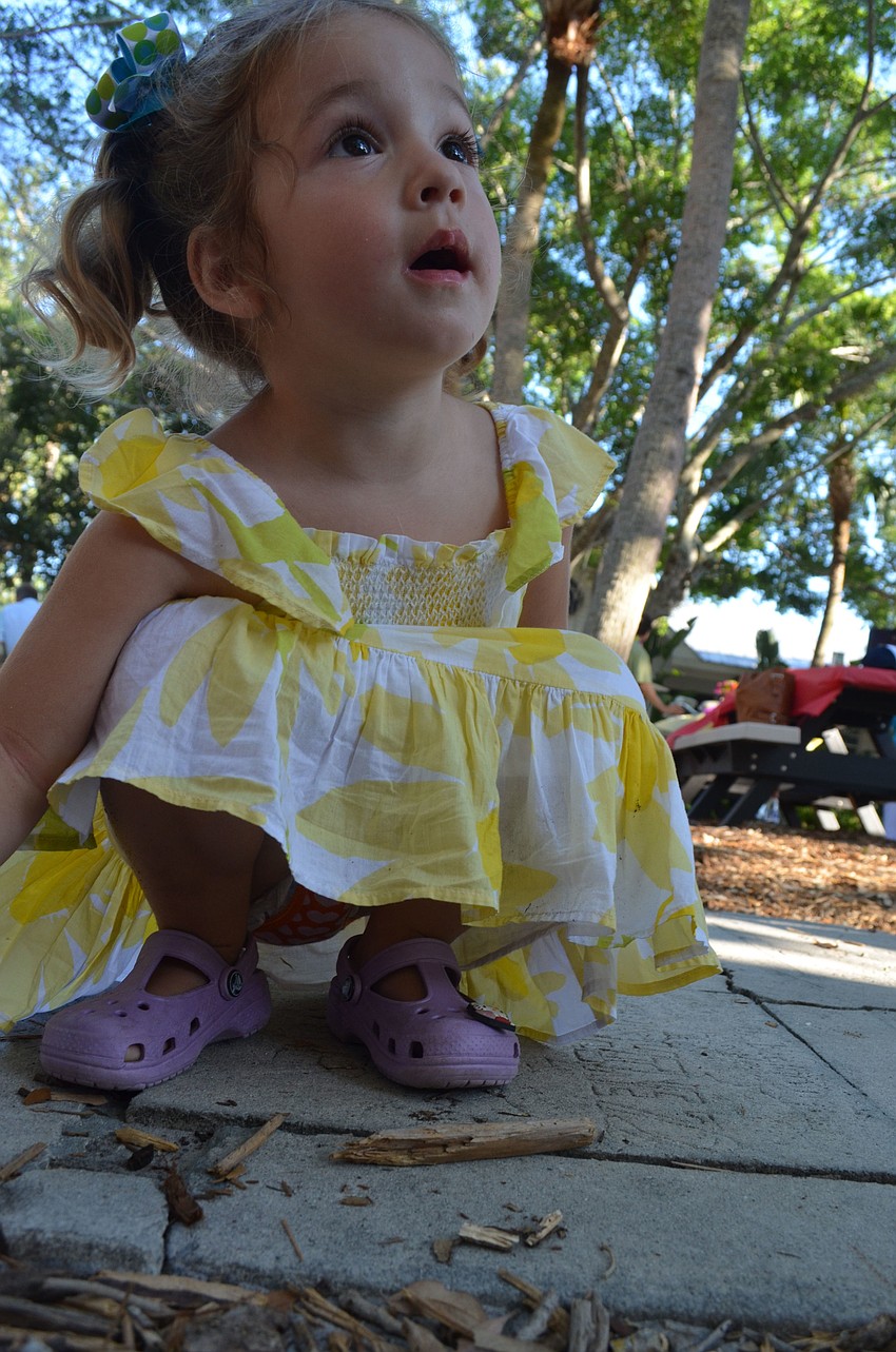 Emiliana B. came with her parents to visit her brother.