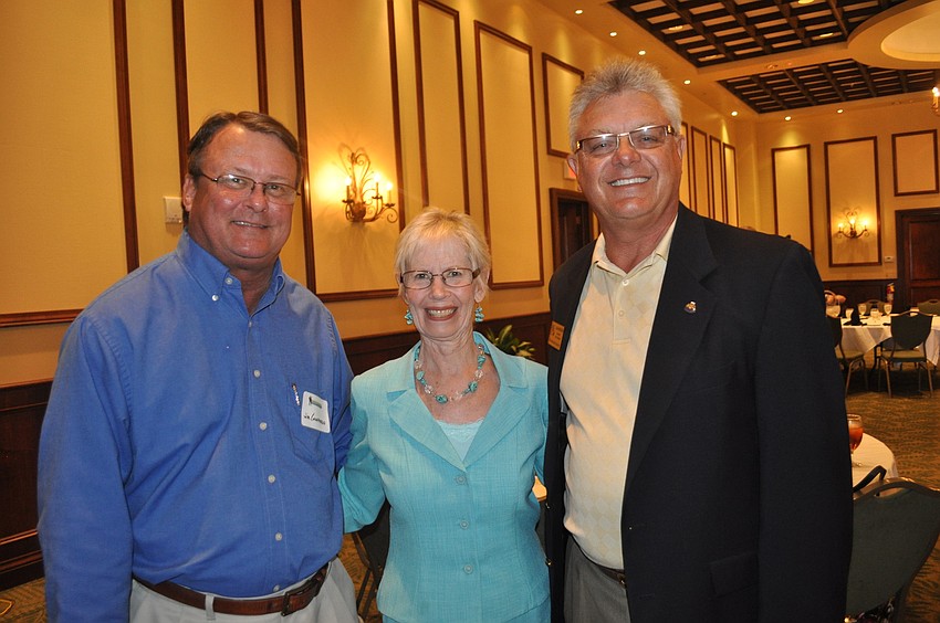 Jim Chiaffredo of Lakewood Ranch Communities, Virginia Sirocky of the Manatee Technical Institute Foundation and Alan Anderson of HBA of Manatee-Sarasota