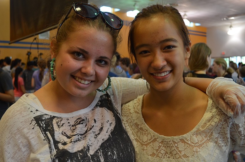 Ninth graders Melissa Hampton and Thuy â€“ Mai Le