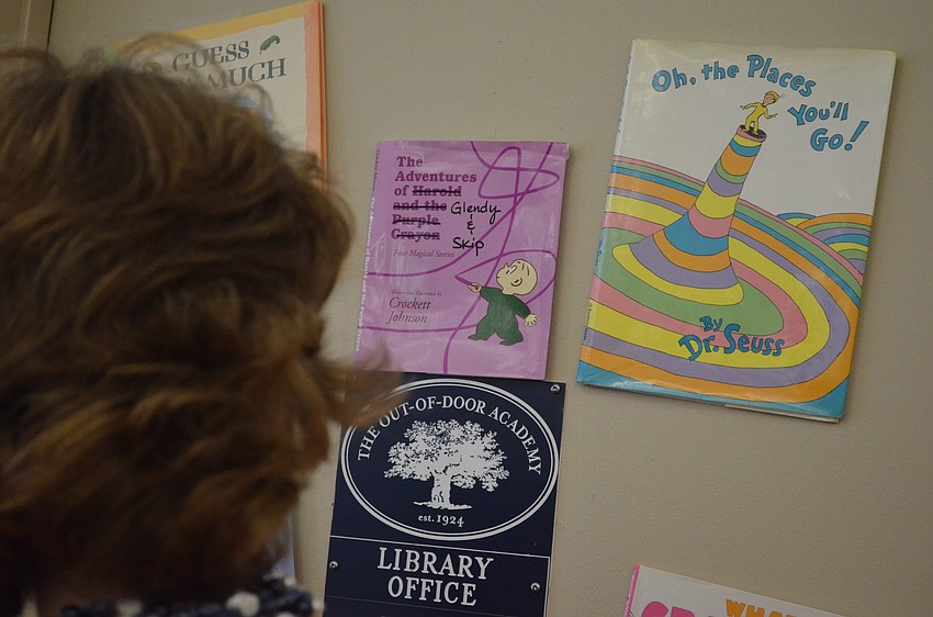 Staff members renamed storybooks by inserting Glendyâ€™s name into the tittles.