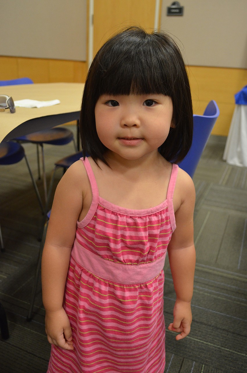 Annabelle Laub, 2, came to watch the show with her siblings.