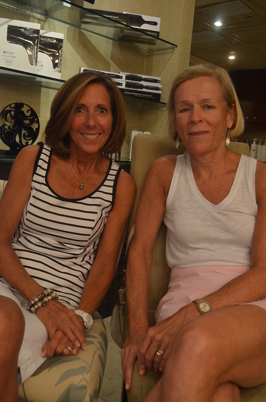 Barbara Chalson moved to Lakewood Ranch from Princeton, NJ six months ago and Marie Hunter has lived on Lido Key for eight years.