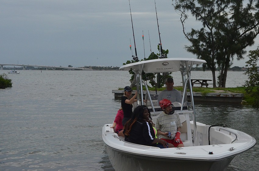Melody Augustine and John Morris set off for the fishing outing.