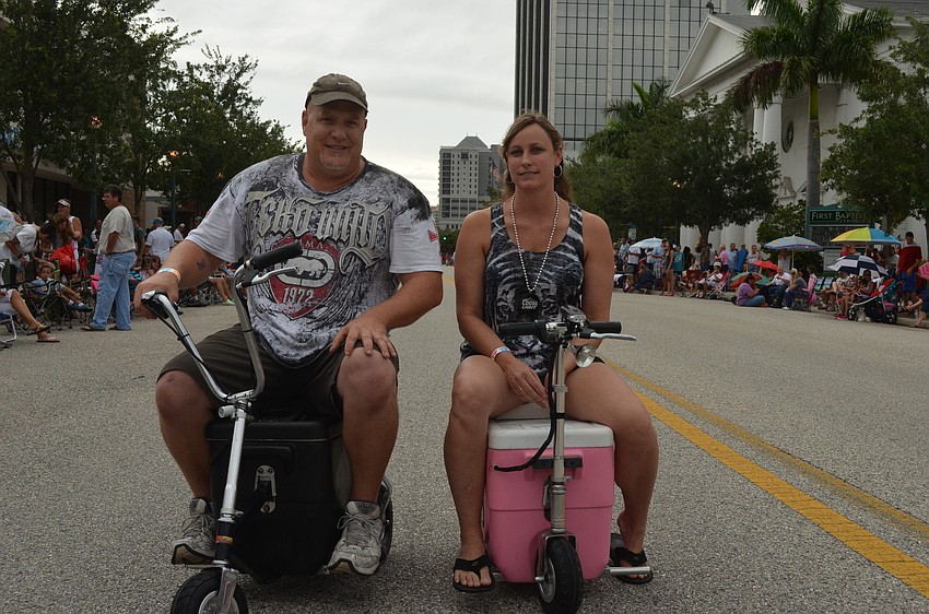 Tom and Sharlene Burnette ride cruzin coolers that are cooler scooters.