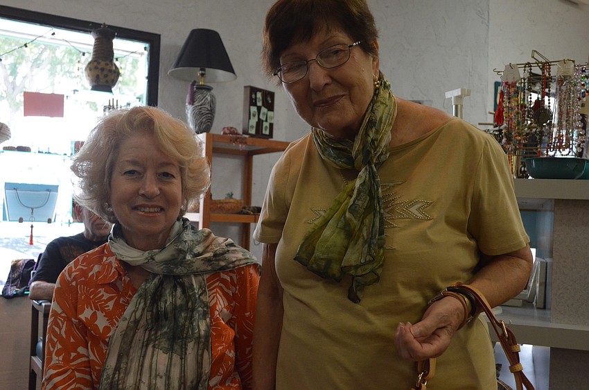 Donna Lerner has been coming to the bead shop since the beginning. Poppy Manera has been coming to the shop for the past 14 years.