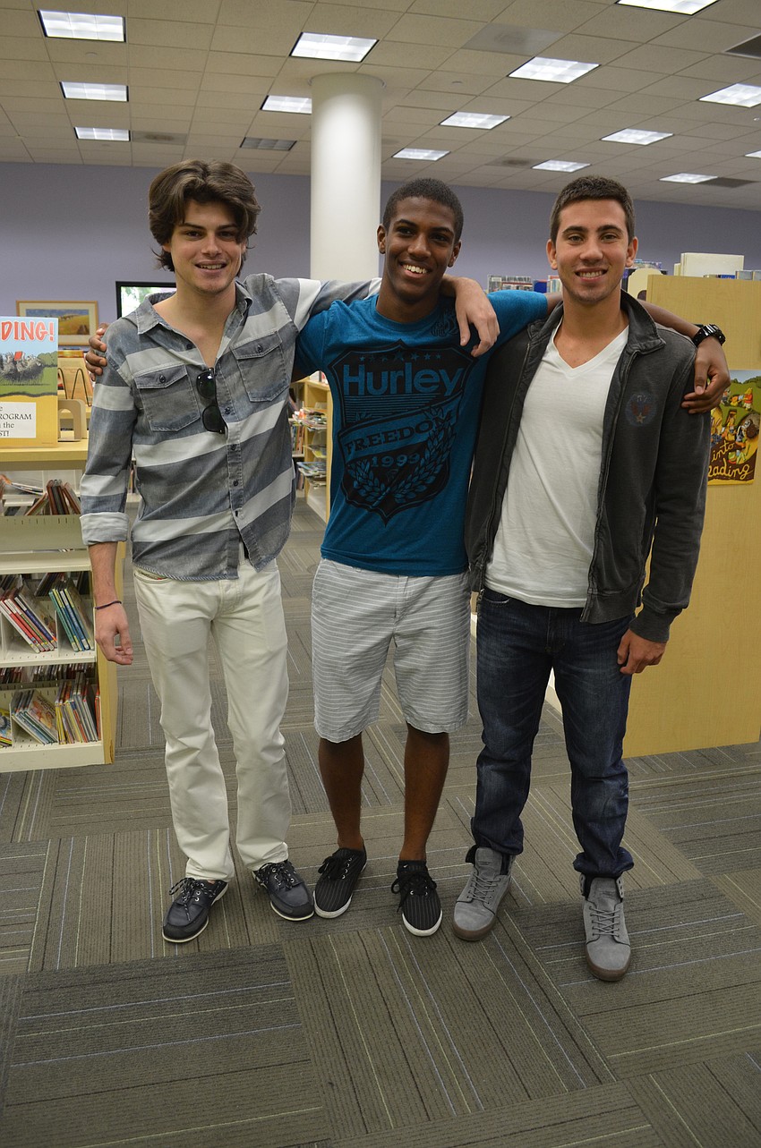 Teen models Alaine Grance, Christian Ulysse and Jonathan Berman