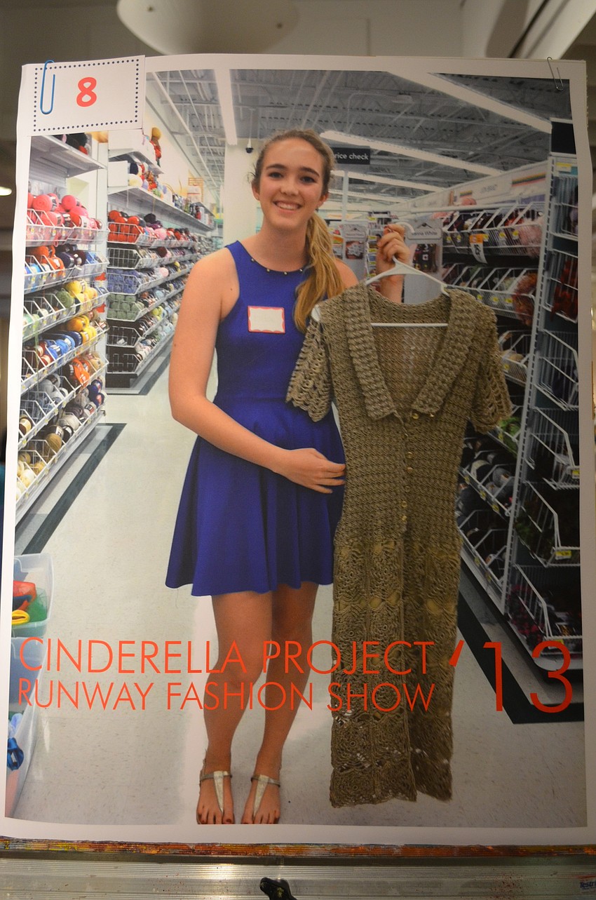 Lela Thompson and the dress she selected to transform