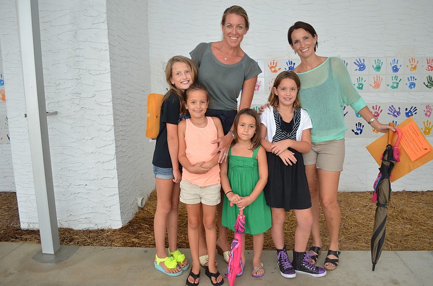 Sophie, Michelle and Cara Reilly with Emma, Ashley and Sara Reynolds.