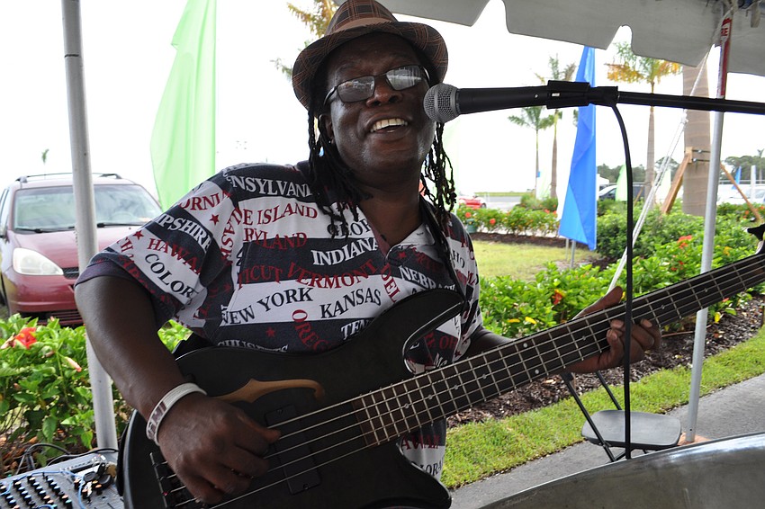 Musician Marco Ciceron created a welcoming mood for the crowd, as they entered the regatta.