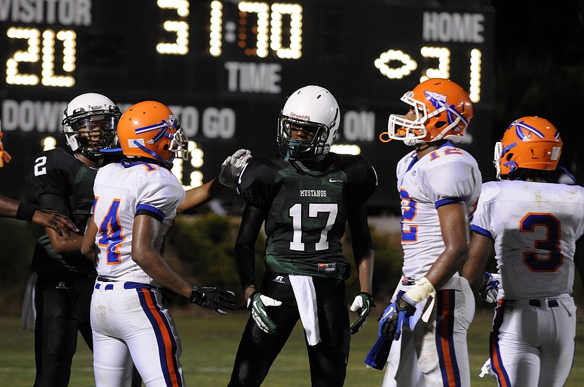 Lakewood Ranch junior wide receiver Brendan Hadley caught four passes for 53 yards and a touchdown.