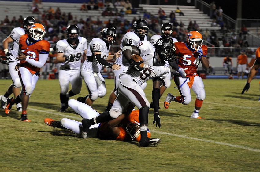 Braden River running back Titus Humphrey rushed for two touchdowns.