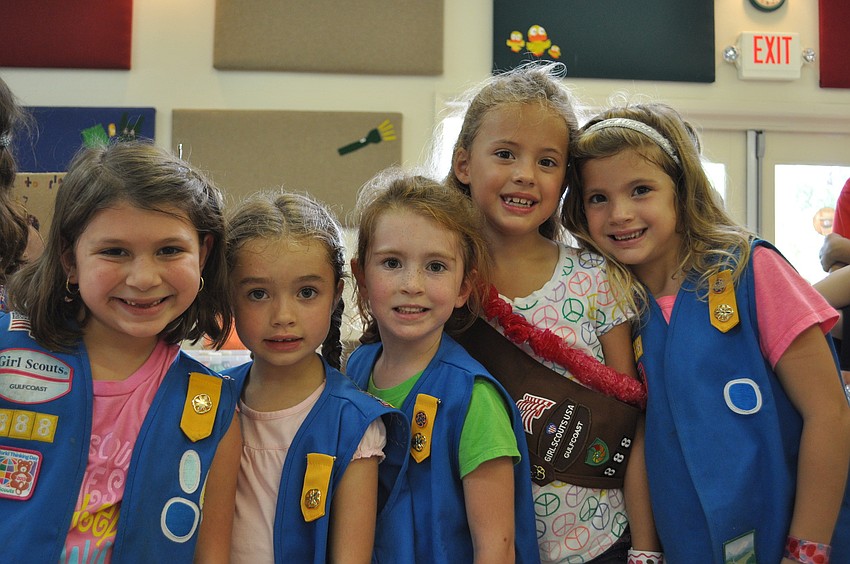 Bella Talerico, Katie Costello, Millie Snead, Hannah Black and her sister, Elizabeth, are part of Daisy Troop 88