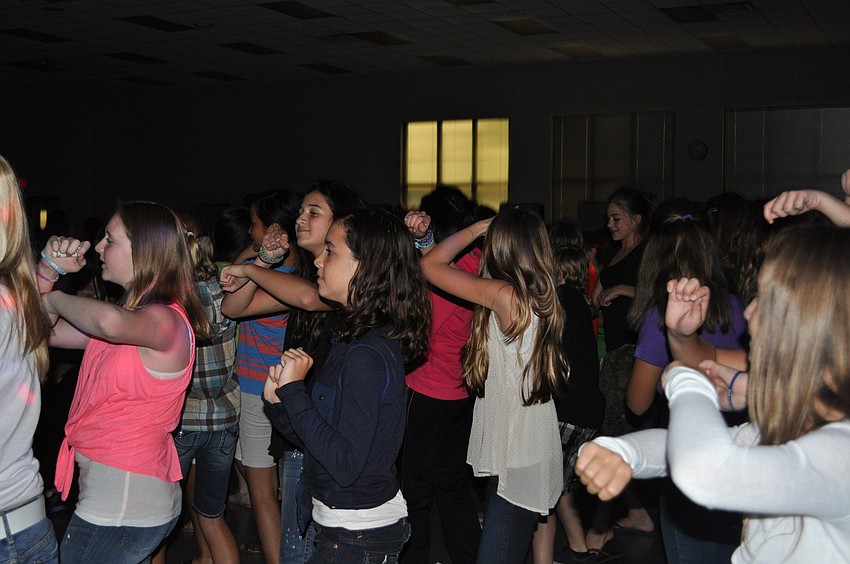 Students danced to songs by LMFAO, Miley Cyrus, Usher, One Direction and more.