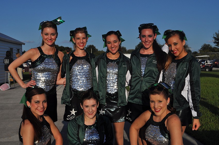 TOP: Angela Gennocro, Danielle Calabrese, Megan Spranger, Serah Ford, Brooke Kiser, Sierra Amato BOTTOM: Michelle Jackson, Alina Evans make up part of Lakewood Ranchâ€™s Silver Stars dance team