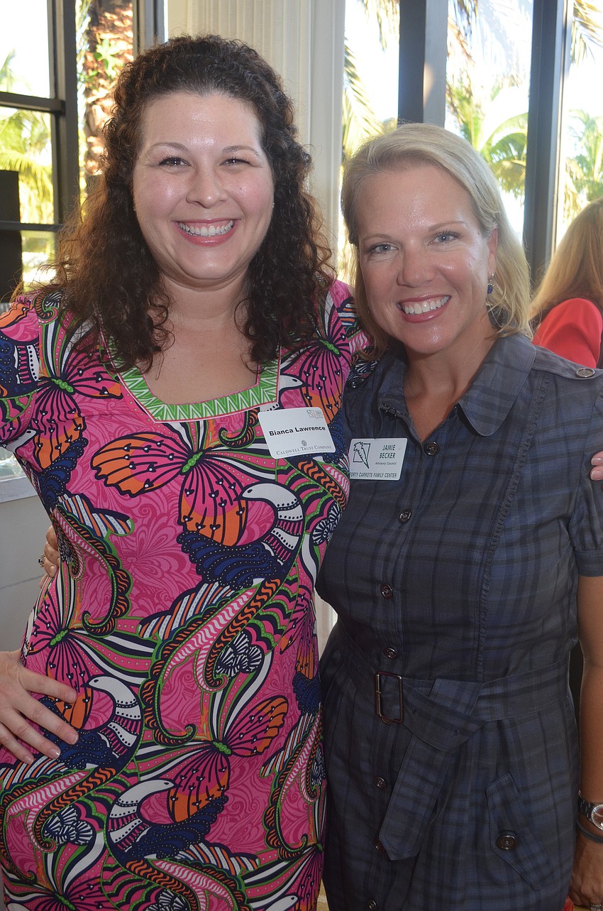 Volunteer Bianca Lawrence and advisory council member Jamie Becker