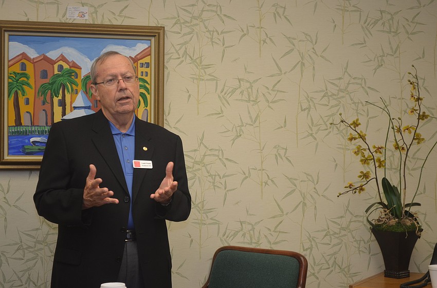 President and CEO of Easter Seals Ladd Waldo informs members about Easter Seals.