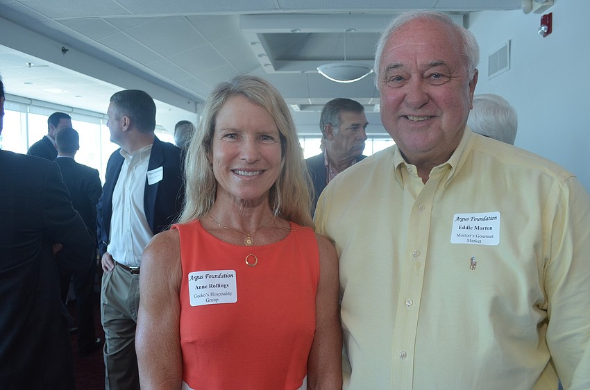 Anne Rollings of Geckoâ€™s Hospitality Group and Eddie Morton of Mortonâ€™s Gourmet Market