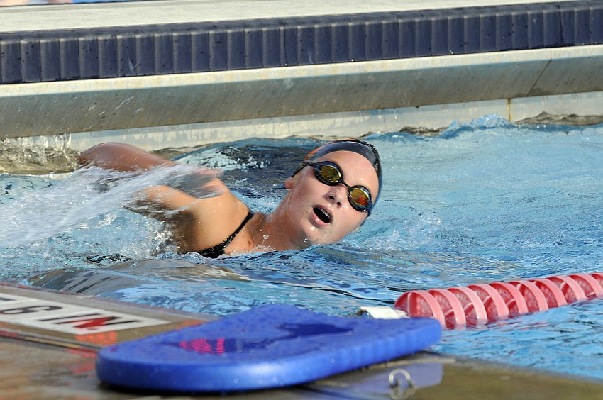 Sarasota Highâ€™s Olivia Hoefling swam the 200-yard individual medley.