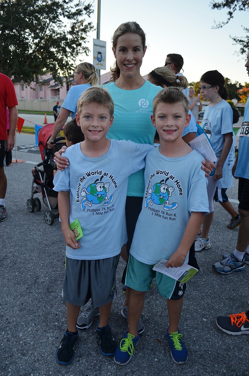 Dr. Michelle Pennie with her sons Thomas and Christopher