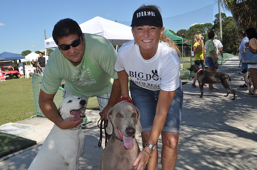Mark Cerroni with Dewey and Melanie Lehmann with Oliver