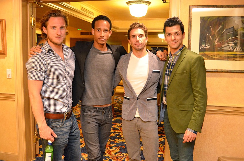 Edward Lewis French with Sarasota Ballet dancers Ricardo Rhodes, Ricki Bertoni and Ricardo Graziano