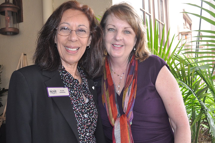 Elsa Hanna and Susan Rule represented benefiting charity HOPE Family Services.