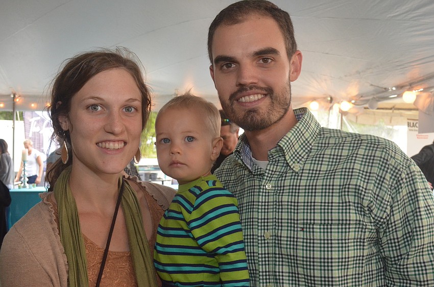 Nancy Dorrill with her 14 â€“ month old Elijah and husband Bradley