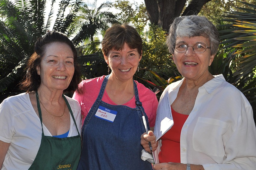 Ginger Vance, Jenni Weyricj and Ruth Walsh manned the plant sale
