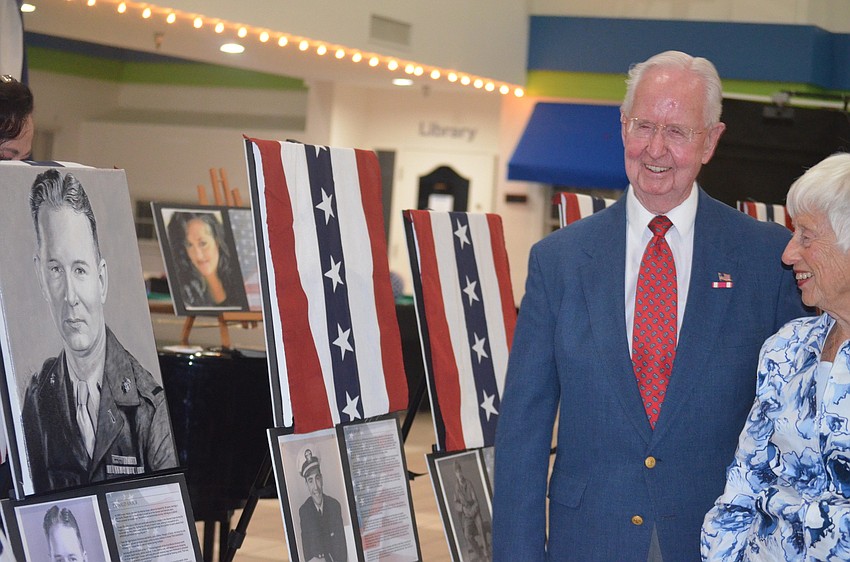 Don Amick and Luise Sheffield were very happy with Donâ€™s portrait