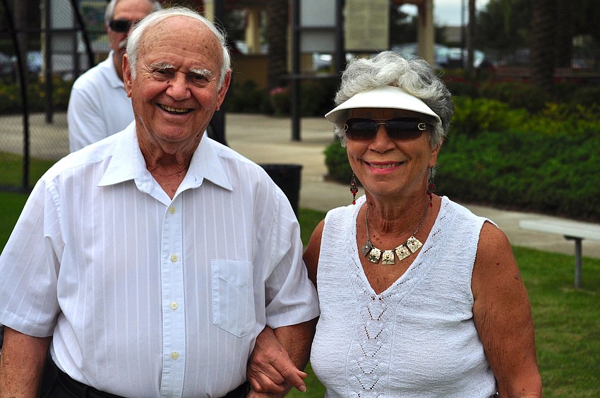 Michael LaPorta and Ann Paige relax before they perform with the Sarasota Mandolin Orchestra.