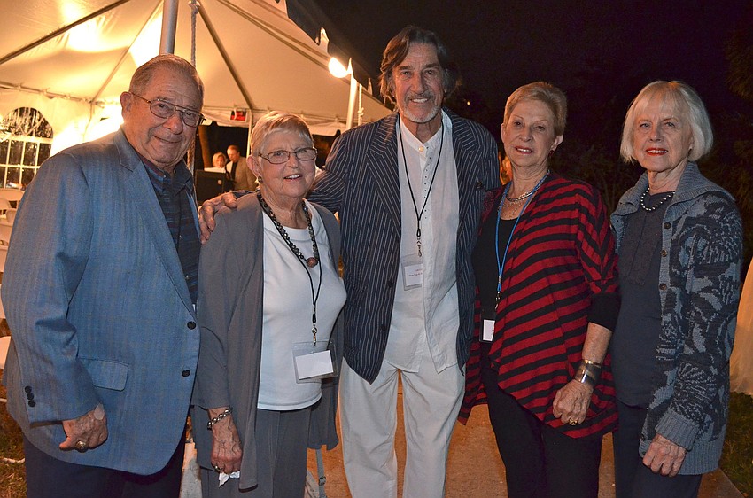 Warren and Margot Coville, artist Hans Van de Bovenkamp, Carol Camiener, and Carol Phillips