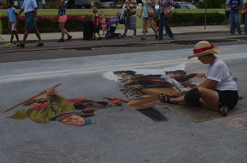 Jennifer N. Chaparro works on Washington Crossing the Delaware