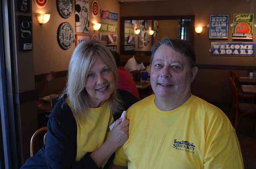 Catherine and Bob Luckner enjoy breakfast before the pickup