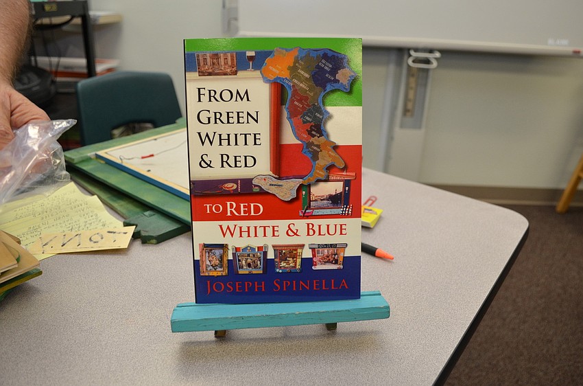 Joseph Spinella read his book â€œFrom Green, White and Red to Red, White and Blueâ€ to Ronnie Ricebergâ€™s 3rd grade class Monday, Nov. 25, at Phillippi Shores Elementary School.