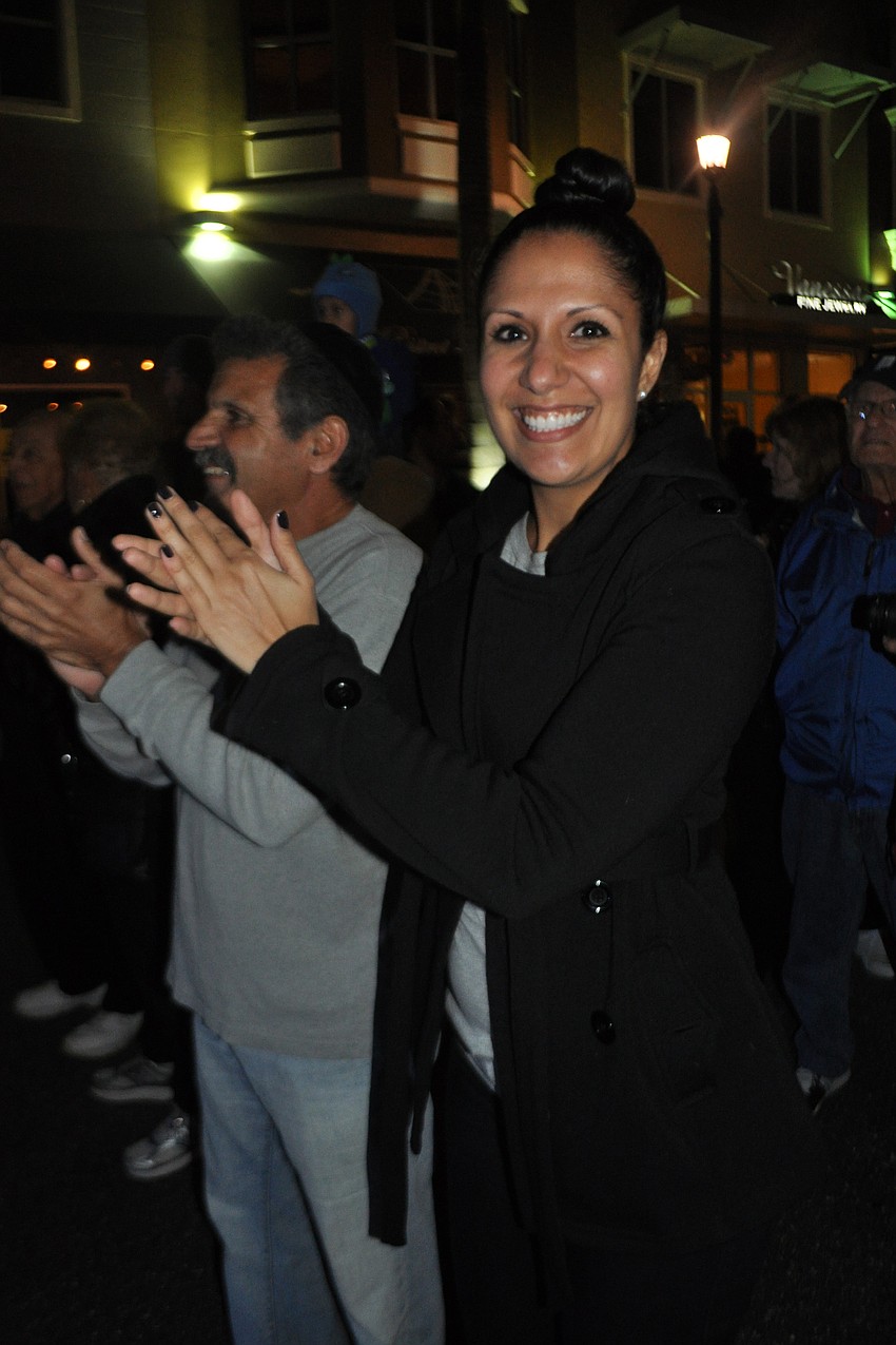 Zohara Cohen cheers on The Extreme Team, as they perform.