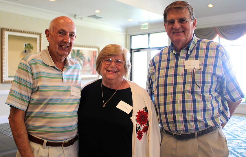 Jay Greenblatt, Pat Benson, Chair of the Democratic Party of Manatee County, and Peter Tracy