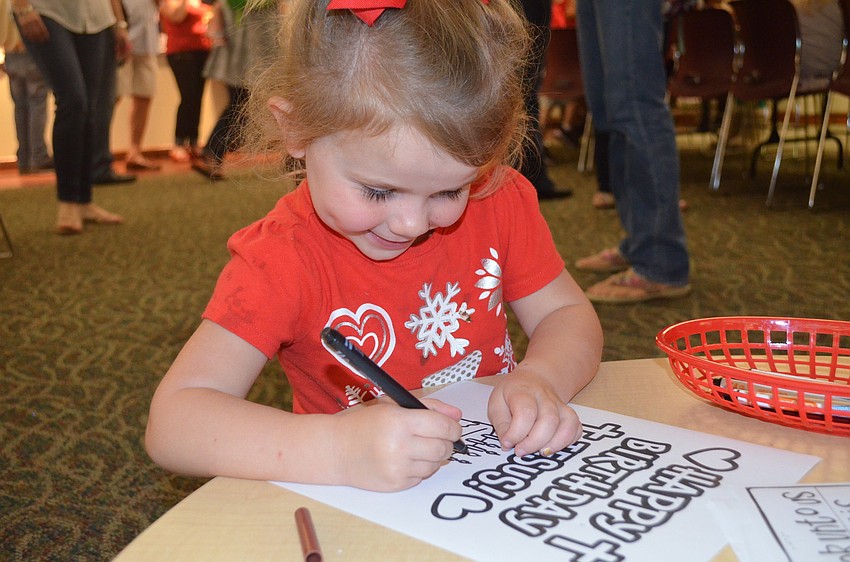 Crosby Arent colors in â€œHappy Birthday Jesusâ€.