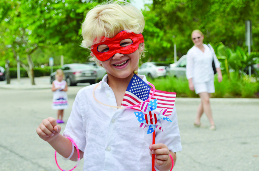 Jack Baade shows his stars and stripes at the Resort at Longboat Key Club's Fourth of July barbecue.