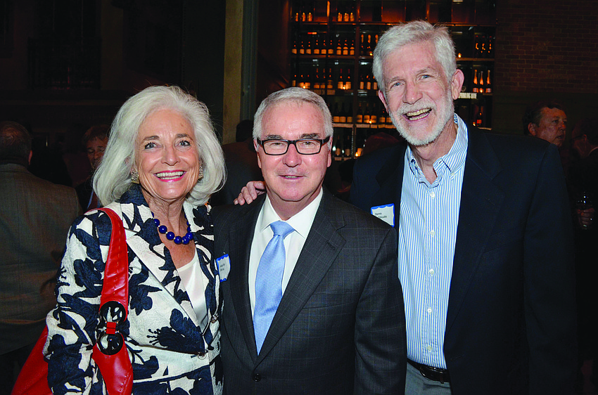 Graci and Dennis McGillicuddy with Judge Rick De Furia (center). Friends and colleagues gathered July 24, at Michael's On East, to celebrate De Furia's retirement.