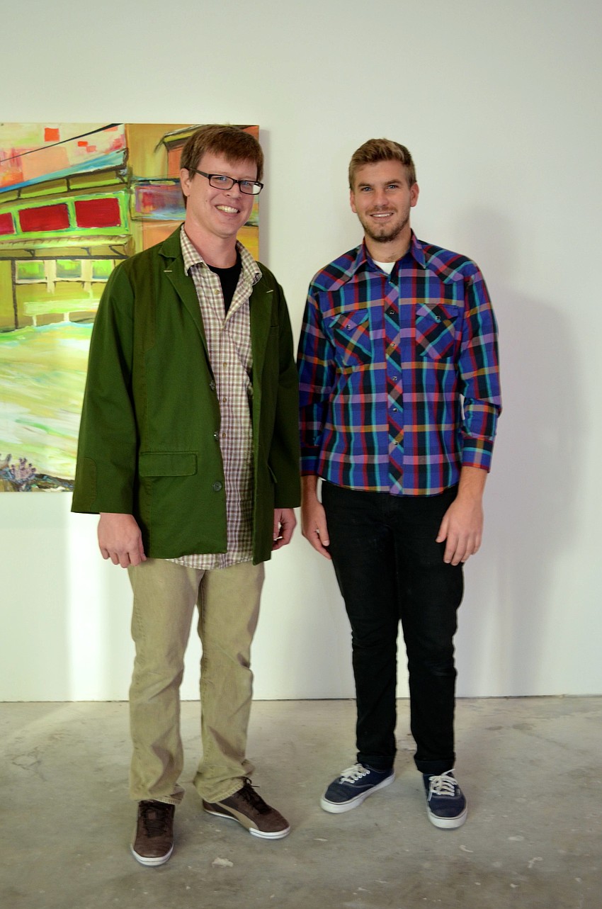 Two Columns Gallery faculty director Michael Whyshock and student director Zachary See