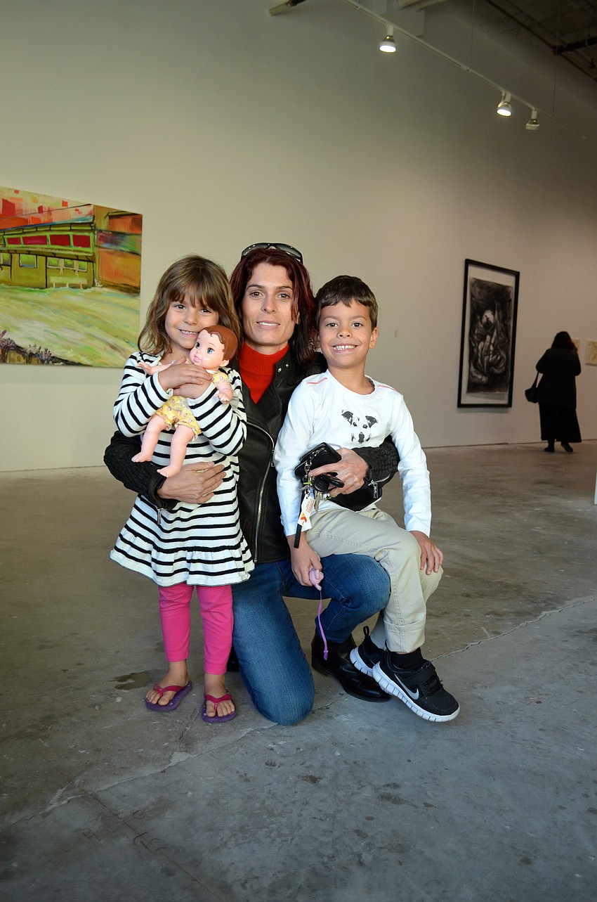 Nadia Ivanova with her children Sebastiana and Santo