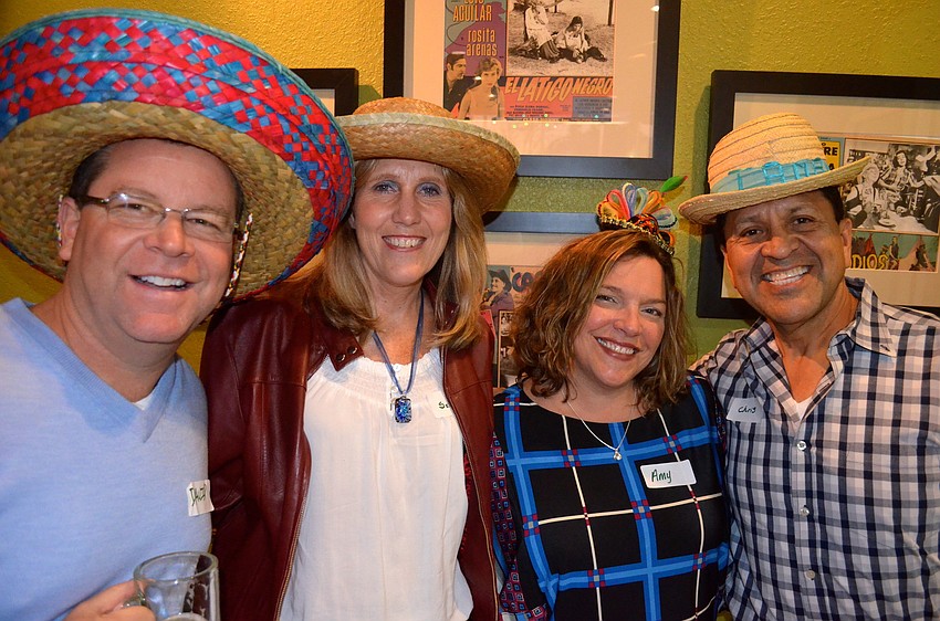 David Kramer, Susie Greenwood, Amy Nadell and Chris Andino make new friends.