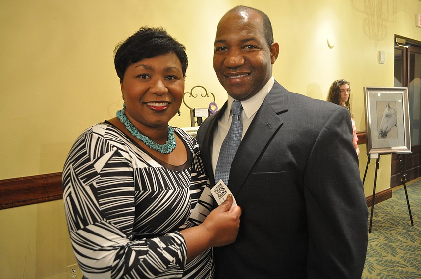 Dr. Diana Greene, the deputy superintendent of instruction for Manatee County Schools, with her husband, James