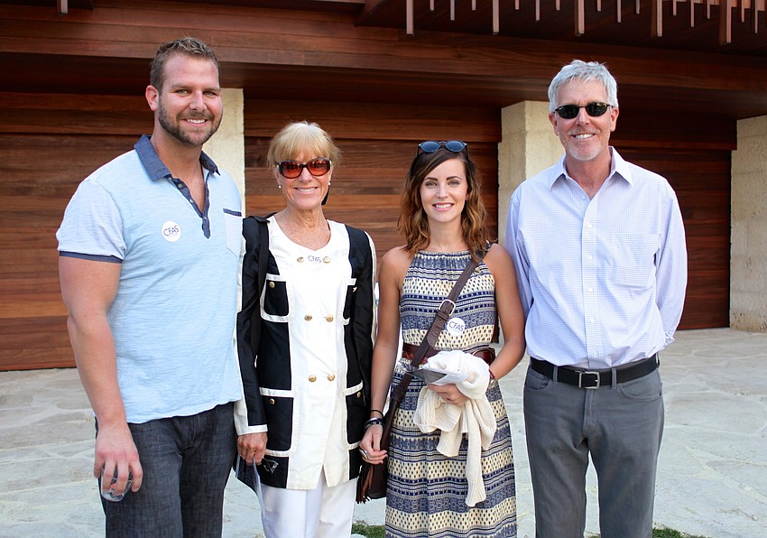 Jordan Letschert, Eva Ebbessom and Gabriella Ebbessom with the architect, Guy Peterson